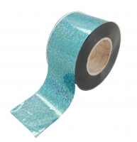 Folien-Rolle 100m x 4cm, Holografie blau