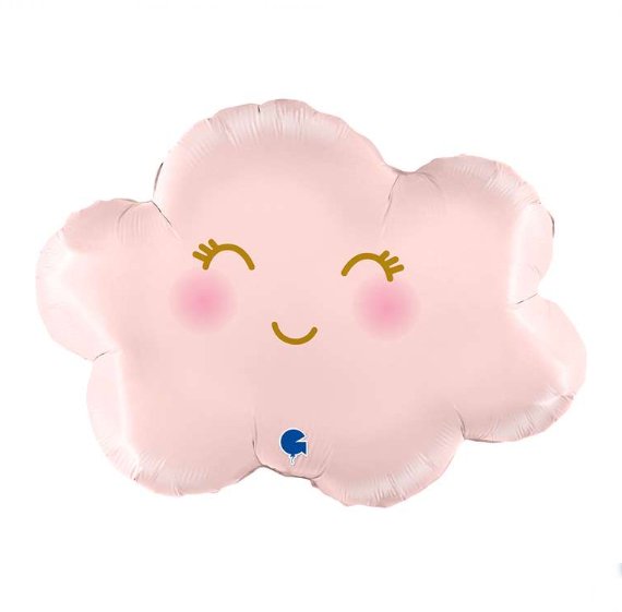Ballon zur Geburt, Wolke - rosa, 76 cm