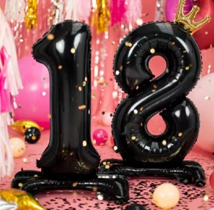 Ballon zum 18.Geburtstag mit Krone
