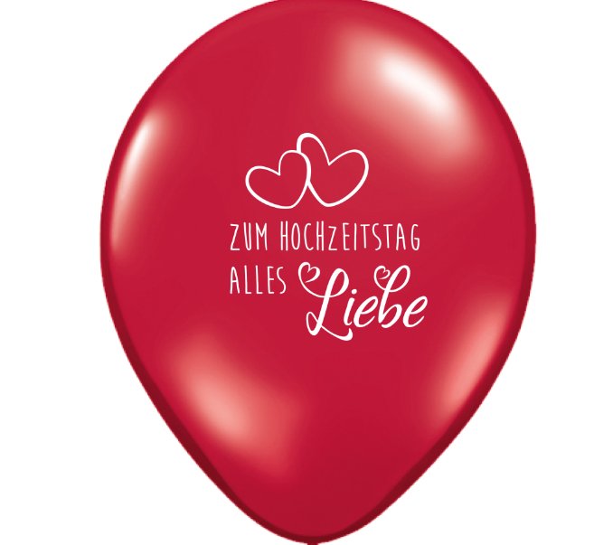 Hochzeitstag - Latexballons, 6 Stck