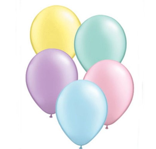 Qualatex - 100x pastell Luftballons, 12cm