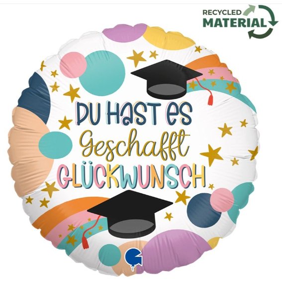 Du hast es geschafft Glckwunsch-Ballon