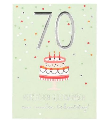 Karte zum 70.Geburtstag