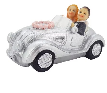 Silberhochzeit Auto, 8 cm