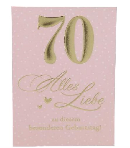 Karte zum 70.Geburtstag