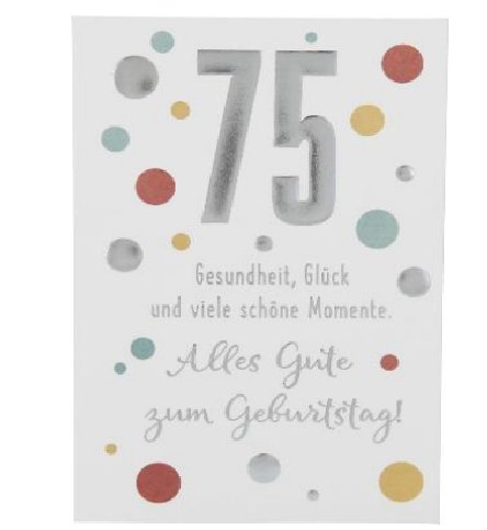 Karte zum 75.Geburtstag