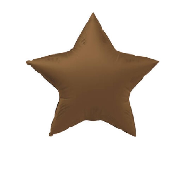 Folienballon Stern Choco Brown, 45 cm