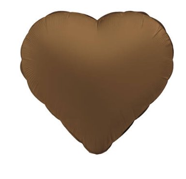 Folienballon Herz Choco Brown, 45 cm