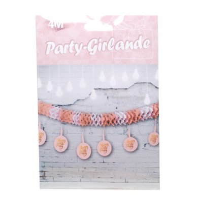 Party-Girlande Happy Birthday, rosegold