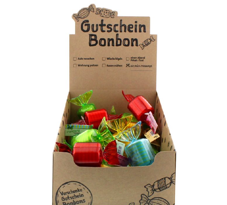 Gutscheinbonbon, 1 St�ck - rot