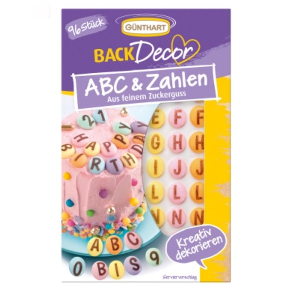 Zucker ABC und Zahlen, 96 Stck