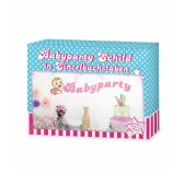 Babyparty Schild blau fr Mdchen