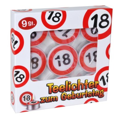 Teelichter zum 18.Geburtstag