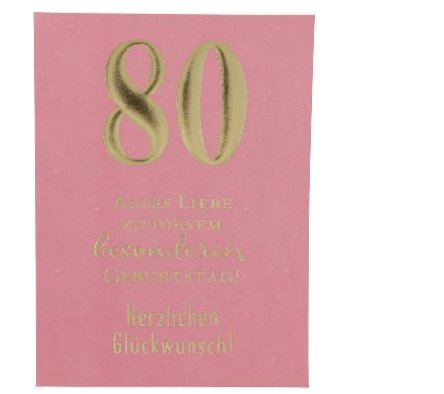 Karte zum 80.Geburtstag
