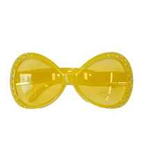 Mottoparty 70er Jahre Brille gelb