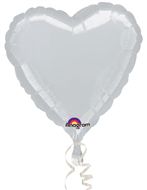 Folienballon Herz weiß