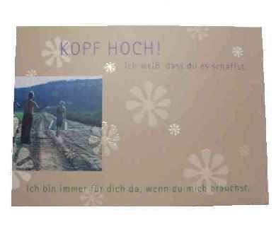 Postkarte - Kopf hoch