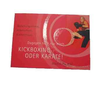 Postkarte - Kickboxng oder Karate