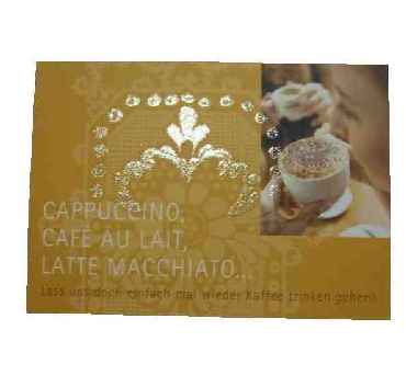 Postkarte - Cappuccino,Cafe au Lait