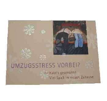 Postkarte - Umzugsstress vorbei