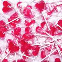 Streuartikel 75 x Herz Lolly,rot