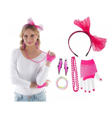 Neon Party Verkleidung, Pink