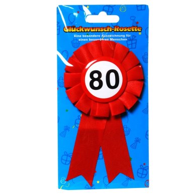 Anstecker Rosette zum 80. Geburtstag