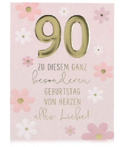 Karte zum 90.Geburtstag