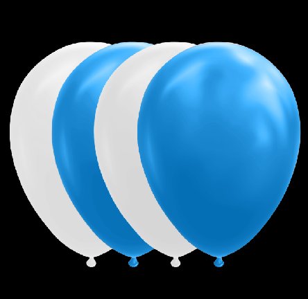 Luftballons in blau/wei, 10 Stck