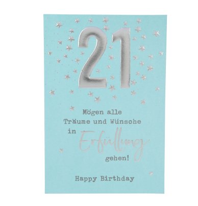 Karte zum 21.Geburtstag