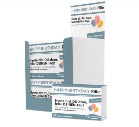 Scherztablette Happy Birthday