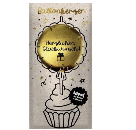 Kerze am Stiel Herzlichen Glckwunsch