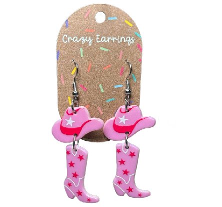 Ohrringe Cowboystiefel, 1 Paar