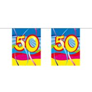 MIni Wimpelkette / Flaggenkette zum 50