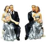 Silber-Brautpaar,sitzend