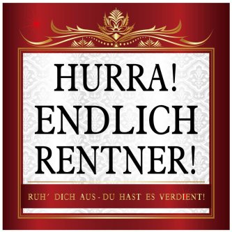 Rentner Aufkleber, elegant