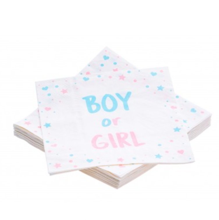 Gender Party Servietten Boy und Girl