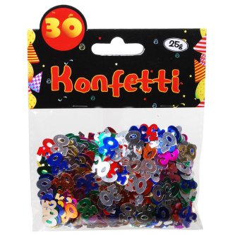 Zahlen Konfetti 30, bunt - 25g