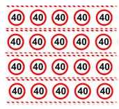 Absperrband Verkehrsschild 40