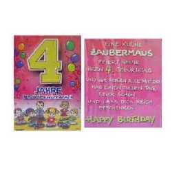 Geburtstagskarte - 4 Jahre