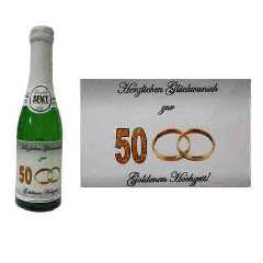 Goldene Hochzeit Sekt Ringe