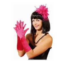Satin-Handschuhe, pink