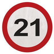 Servietten Verkehrsschild 21