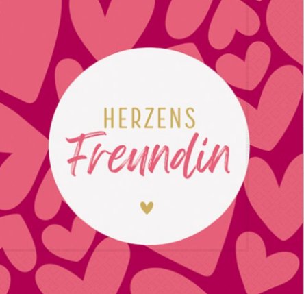 Servietten Herzens Freundin, 20 Stck