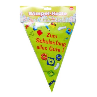 Wimpel Girlande Schulanfang, 10m