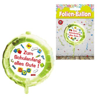 Ballon mit Druck -Schulanfang