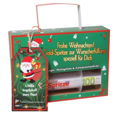 Geldspritze Weihnachten