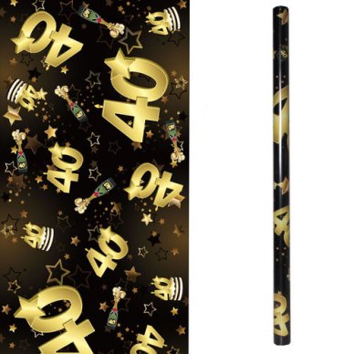 Geschenkpapier 40, schwarz/gold