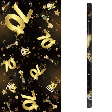 Geschenkpapier 70, schwarz/gold