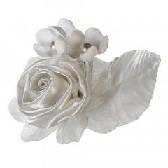 Hochzeitsanstecker Weiße Rose